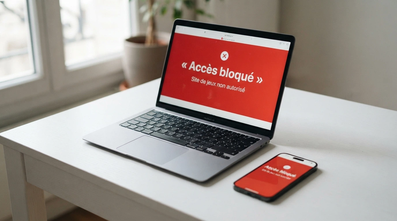 Capture d'écran de la page officielle de l'ANJ listant les sites de jeux d'argent bloqués en France