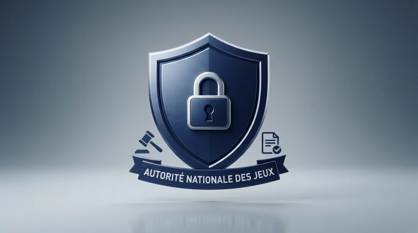 Logo et interface du site de l'Autorité nationale des jeux, le régulateur français des jeux d'argent
