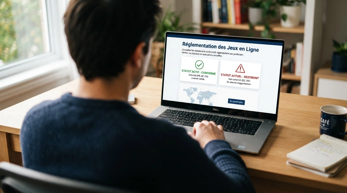 Extrait du site de l'ANJ affichant la liste des opérateurs agréés et la mention de l'interdiction des jeux de casino en ligne