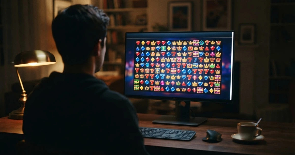 Interface d'un casino en ligne affichant les machines à sous Pragmatic Play sur fond de lobby de jeux