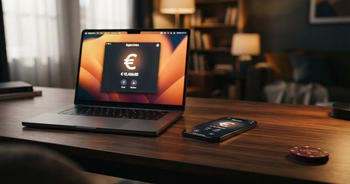 Interface de paiement MiFinity sur un écran d'ordinateur et un smartphone côte à côte