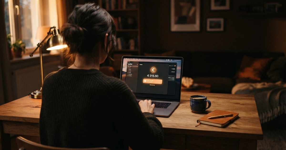 Interface de casino en ligne affichant l'option de paiement par virement bancaire SEPA dans la caisse