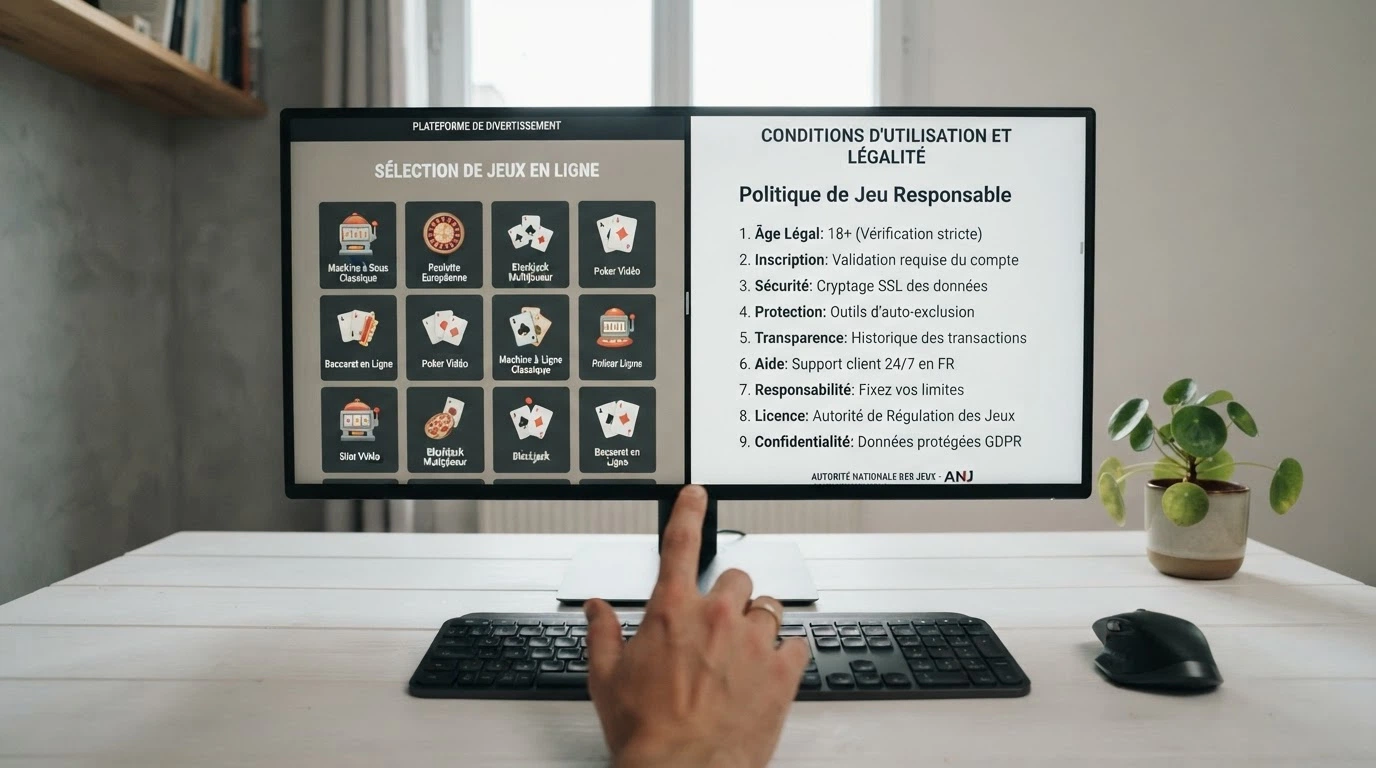Écran partagé entre les logos de plusieurs casinos en ligne et le site officiel de l'ANJ, illustrant l'écart entre l'offre accessible et la régulation française