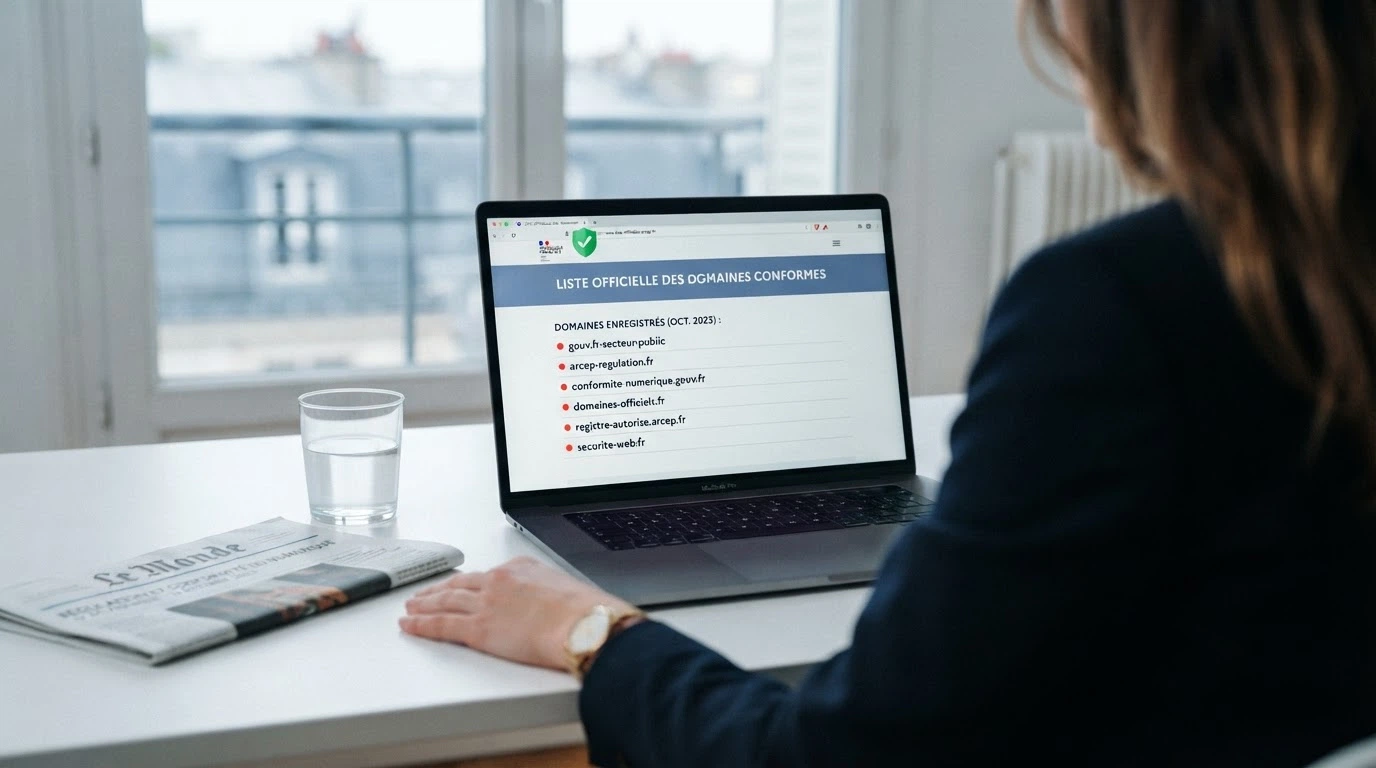 Capture d'écran de la page officielle de l'ANJ listant les sites de jeux ayant fait l'objet d'un ordre de blocage administratif