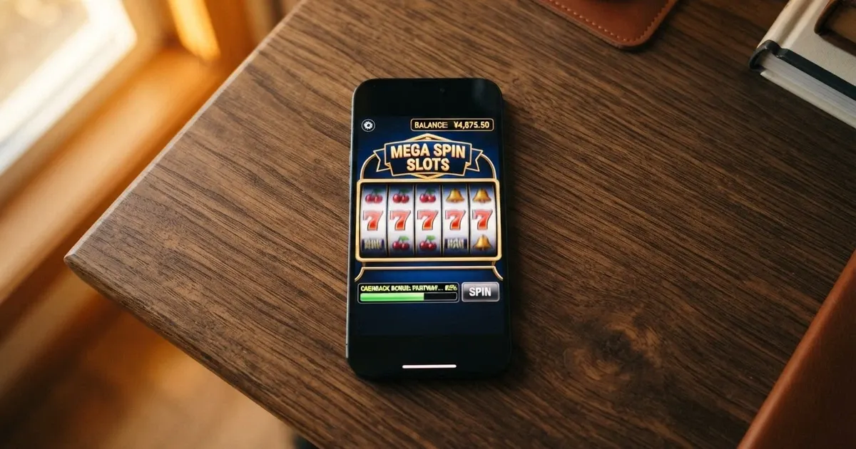 Écran d'un casino en ligne affichant un solde de jeu et un remboursement partiel en cours