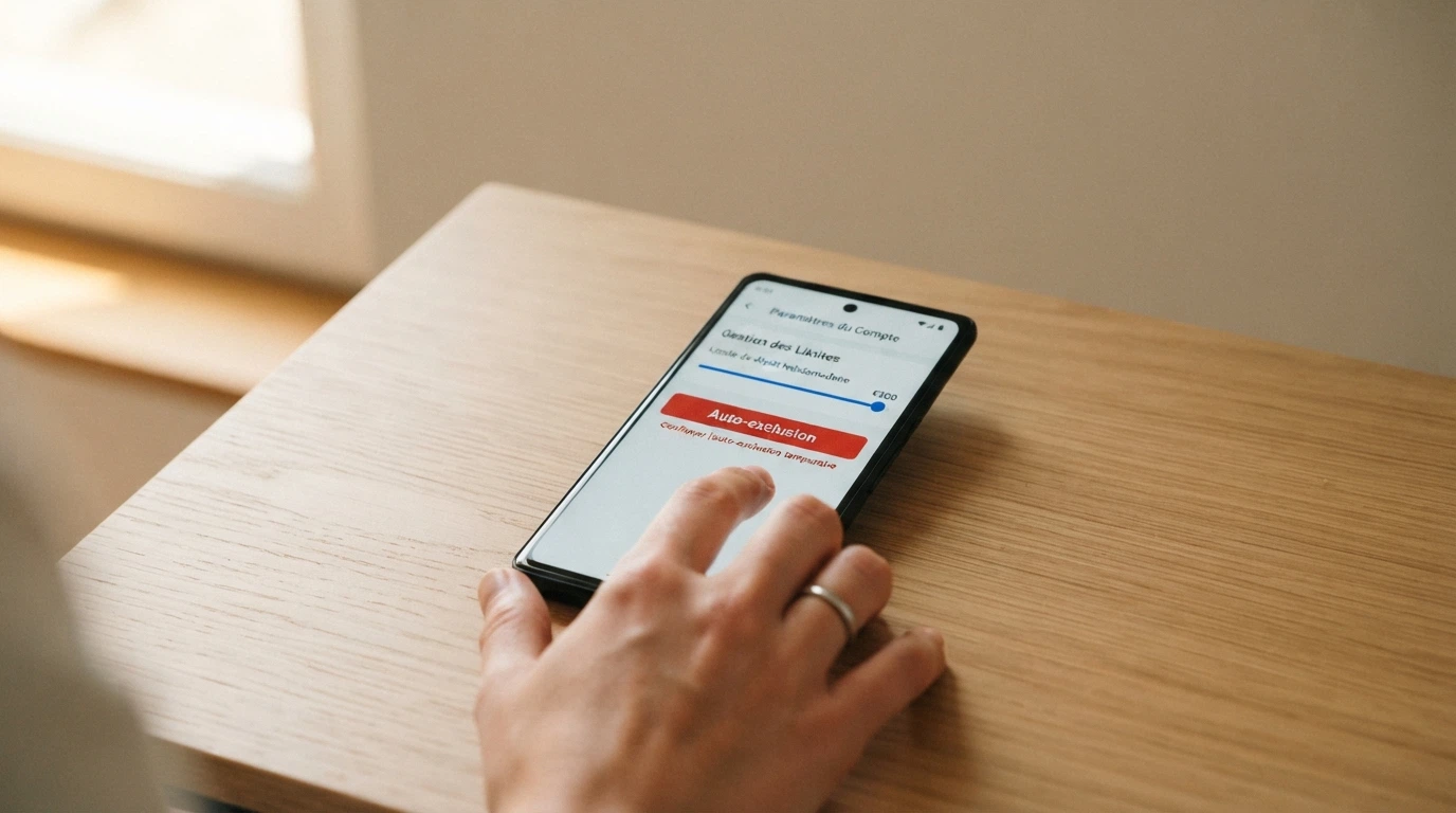 L'interface des outils de modération de l'ANJ avec les curseurs de limites de dépôt et l'option d'auto-exclusion